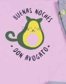 Foto 2 | Pijama Para Dama Manga Corta “buenas Noches Don Avogato” Twins