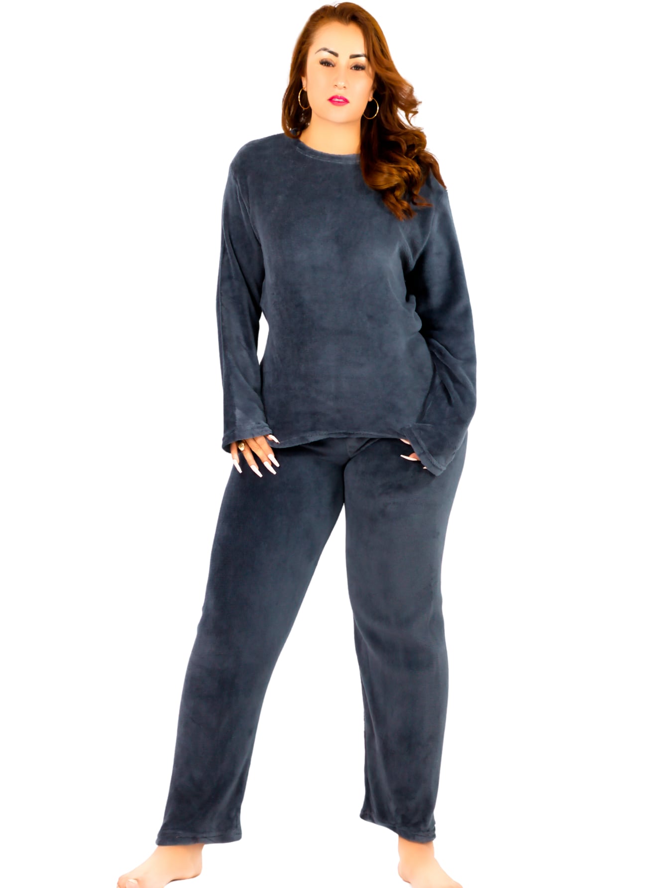 Pijama Afelpada Mujer Polar Pij-055-2-mje D32 Pantalón Sudadera $359