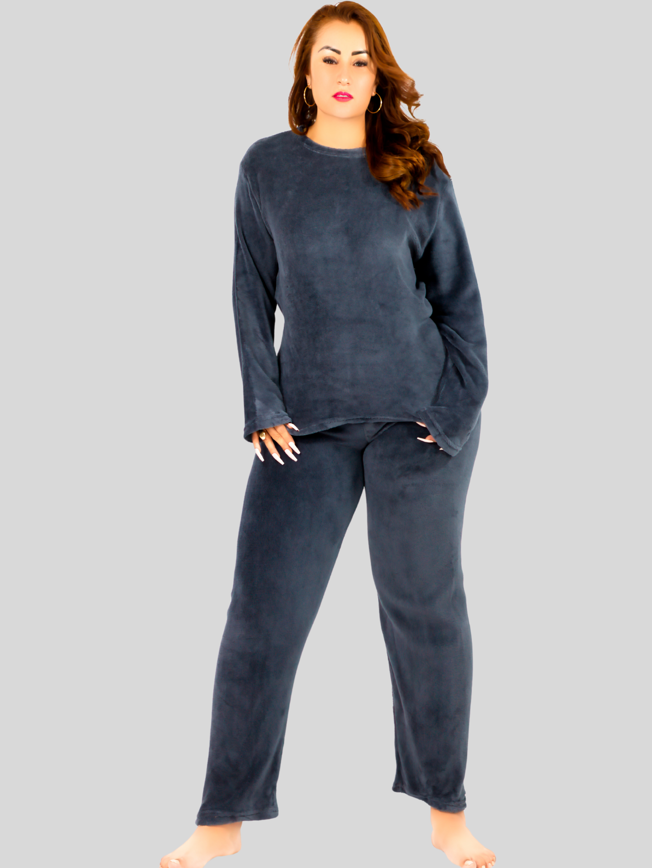 Foto 2 | Pijama Afelpada Mujer Polar Pij-055-2-mje D32 Pantalón Sudadera