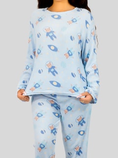 Foto 4 | Pijama Afelpada Mujer Polar Pantalón Sudadera Ropa Invierno Pij 035 2 Variedad De Diseños Invierno