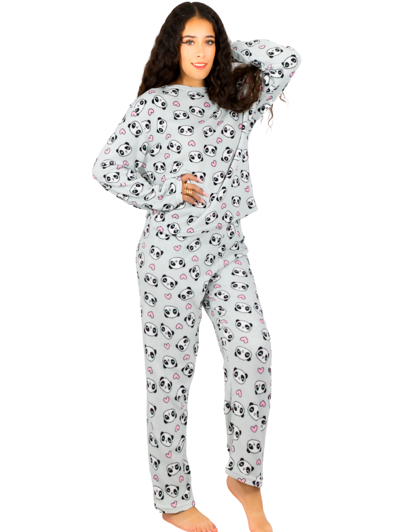 Pijama Afelpada Mujer Polar Pantalón Sudadera Ropa Invierno Pij 035 2 Variedad De Diseños Invierno