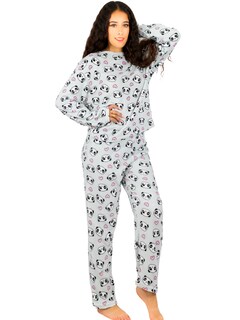 Foto 1 | Pijama Afelpada Mujer Polar Pantalón Sudadera Ropa Invierno Pij 035 2 Variedad De Diseños Invierno
