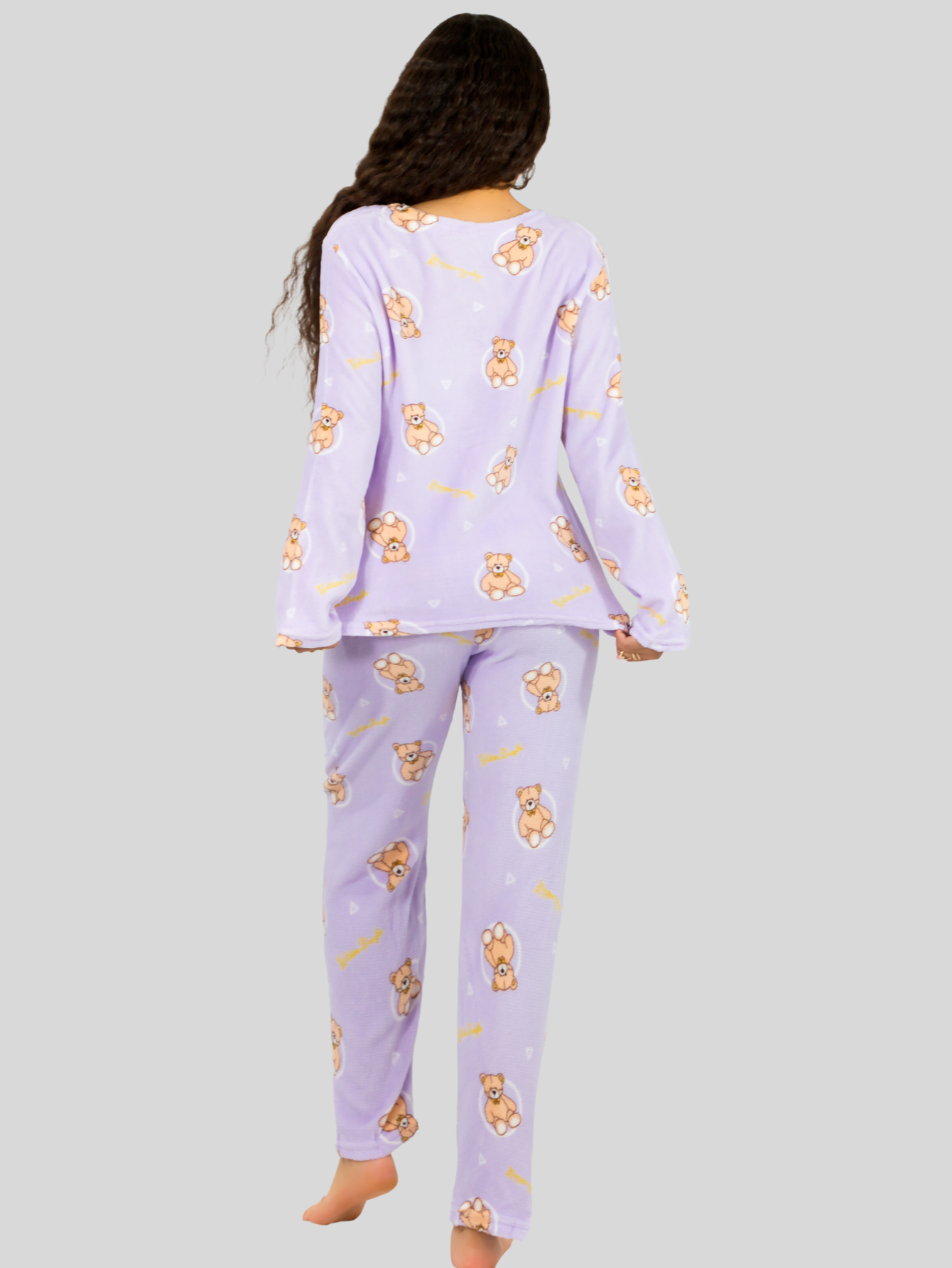 Foto 4 pulgar | Pijama Afelpada Mujer Polar Pantalón Sudadera Ropa Invierno Pij 035 2 Variedad De Diseños Invierno