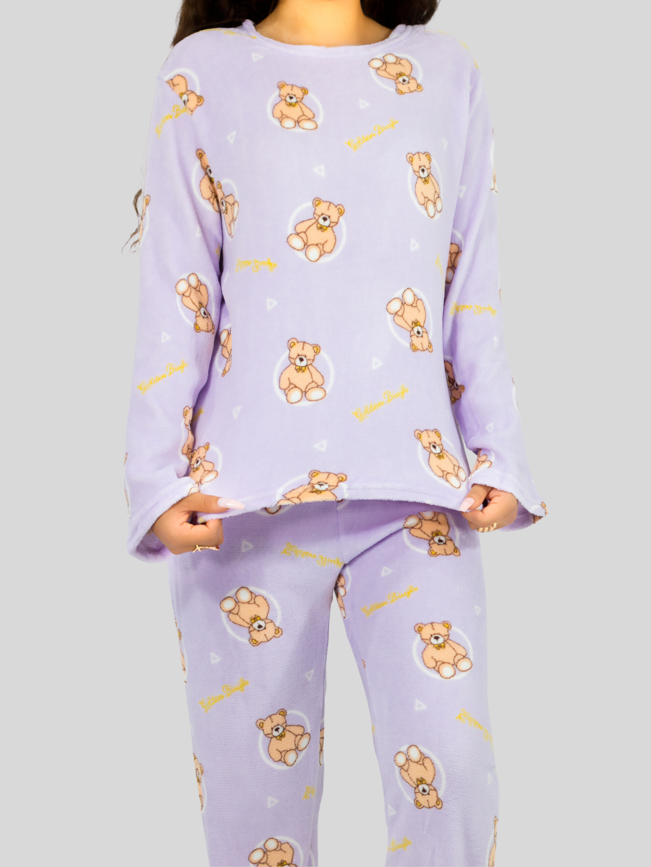 Foto 5 pulgar | Pijama Afelpada Mujer Polar Pantalón Sudadera Ropa Invierno Pij 035 2 Variedad De Diseños Invierno