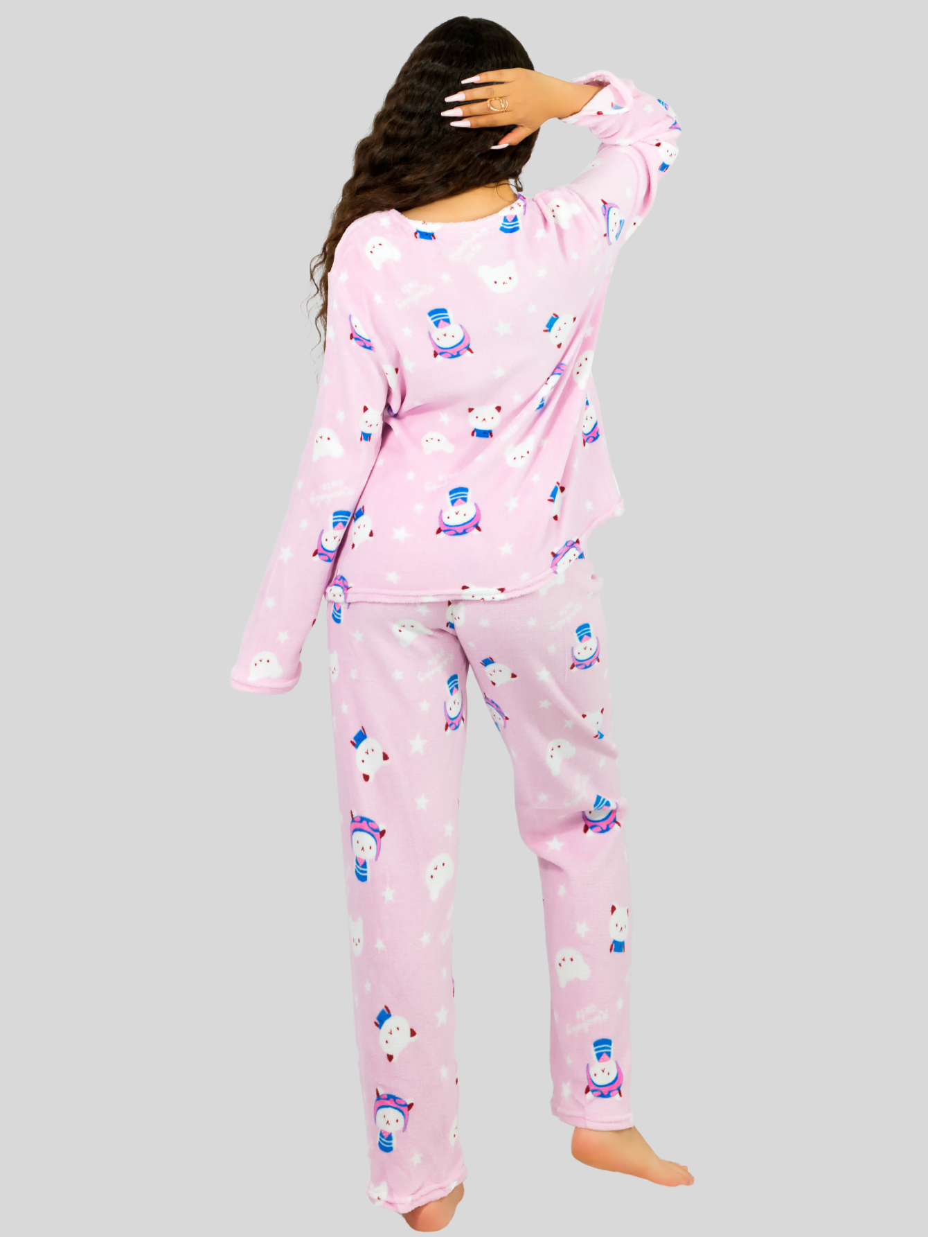 Foto 4 pulgar | Pijama Afelpada Mujer Polar Pantalón Sudadera Ropa Invierno Pij 035 2 Variedad De Diseños Invierno
