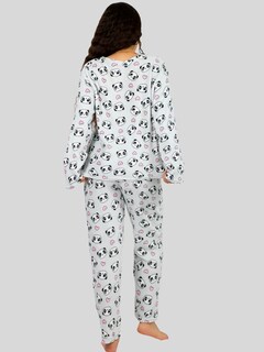 Foto 6 | Set De 2 Pijamas Afelpadas Mujer Polar Pantalón Pij-035-2 Variedad De Diseño Sudadera Ropa Invierno