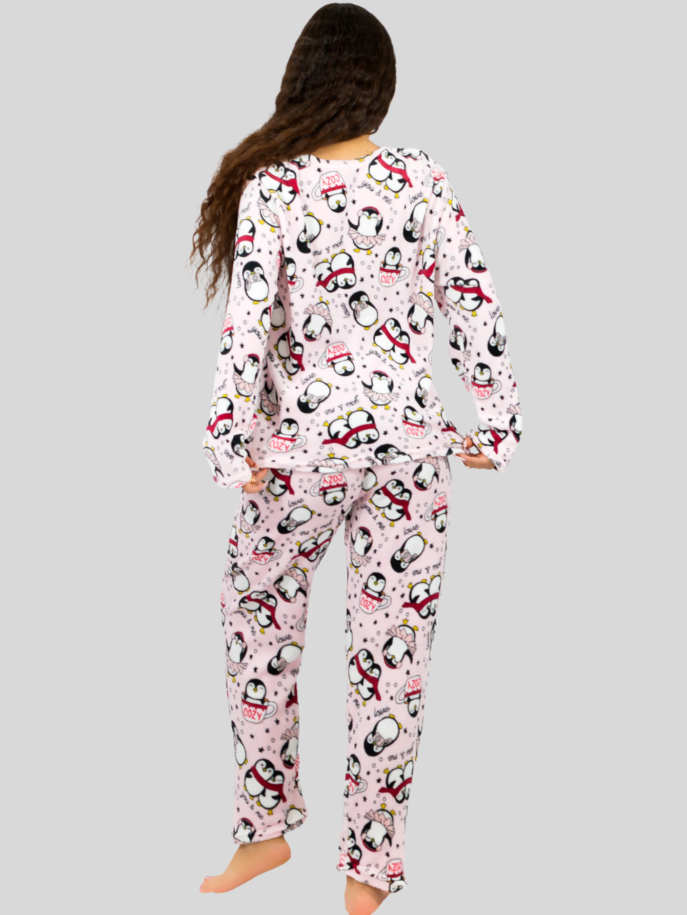 Foto 4 pulgar | Set De 2 Pijamas Afelpadas Mujer Polar Pantalón Pij-035-2 Variedad De Diseño Sudadera Ropa Invierno