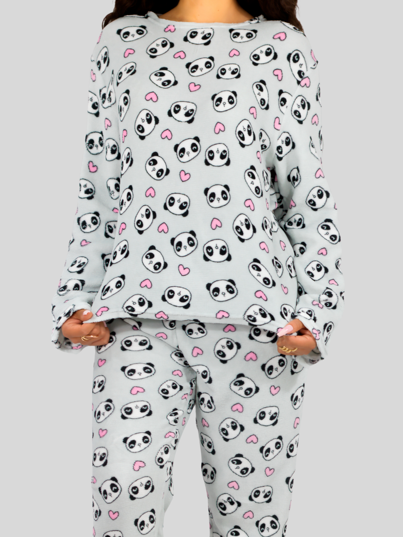 Foto 5 pulgar | Set De 2 Pijamas Afelpadas Mujer Polar Pantalón Pij-035-2 Variedad De Diseño Sudadera Ropa Invierno