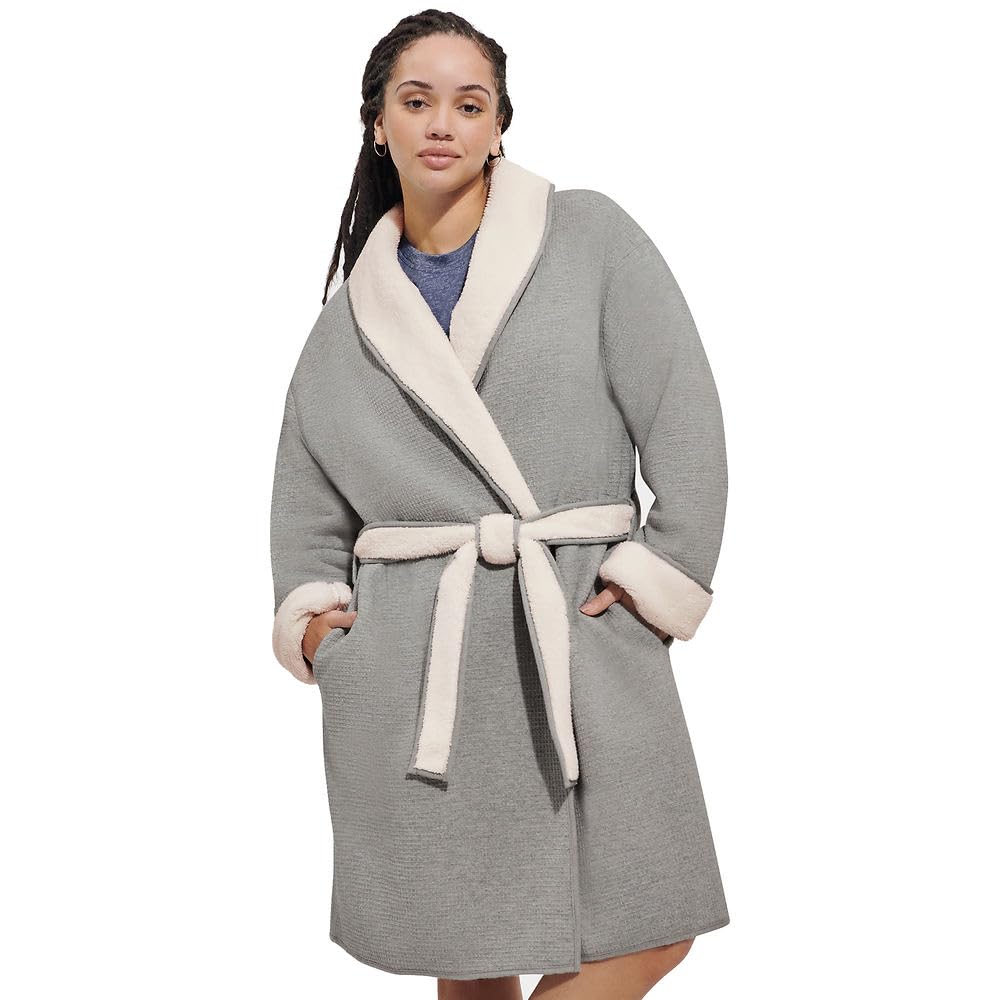 Foto 2 pulgar | Bata Ugg Anabella Reversible Para Mujer, Color Gris Jaspeado, Talla L - Venta Internacional.