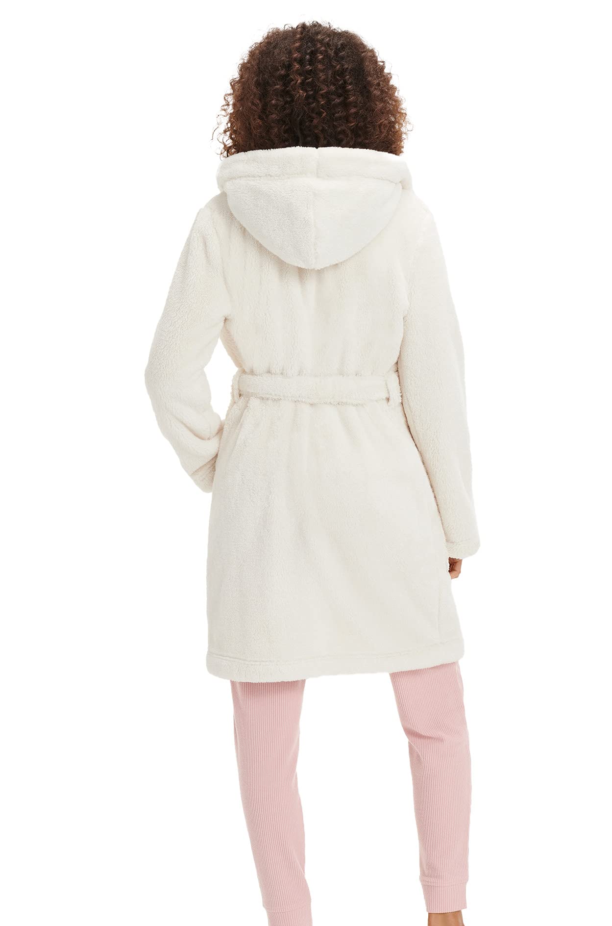 Foto 3 pulgar | Bata Ugg Aarti Para Mujer, Color Crema, Con Capucha Y Cinturón, Talla M - Venta Internacional.