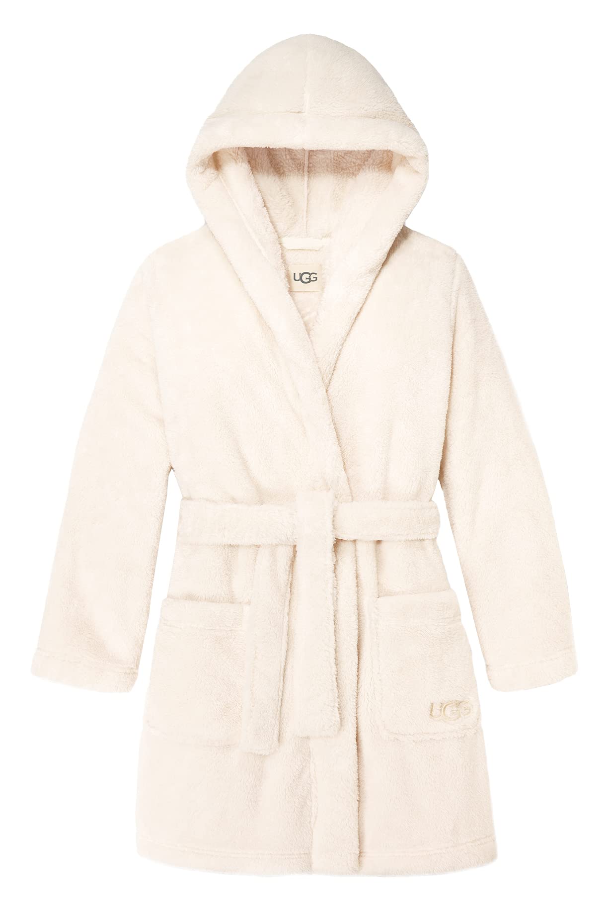 Foto 6 pulgar | Bata Ugg Aarti Para Mujer, Color Crema, Con Capucha Y Cinturón, Talla M - Venta Internacional.