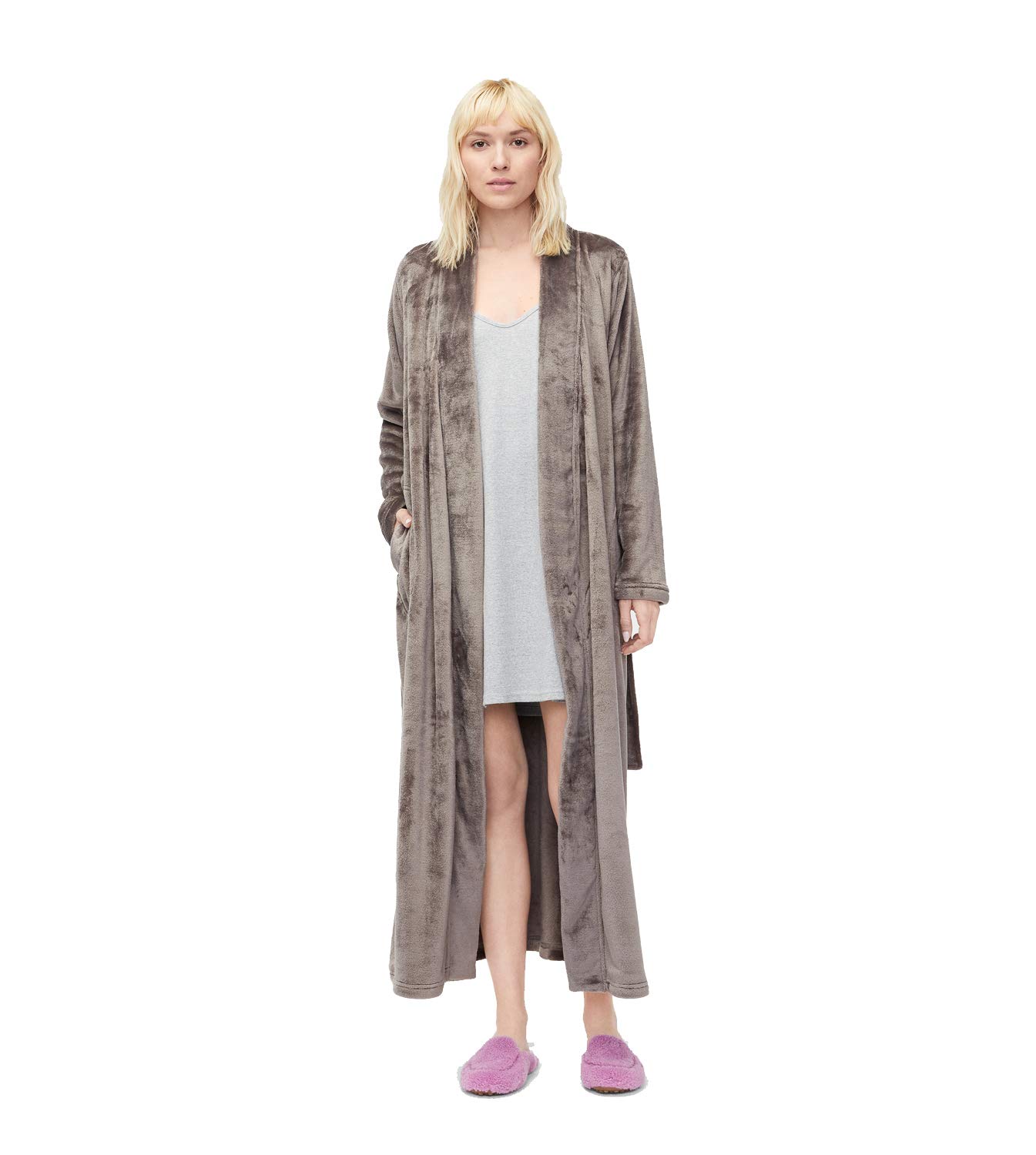 Bata Ugg Marlow Para Mujer, Color Carbón, Longitud Completa, Talla L - Venta Internacional.