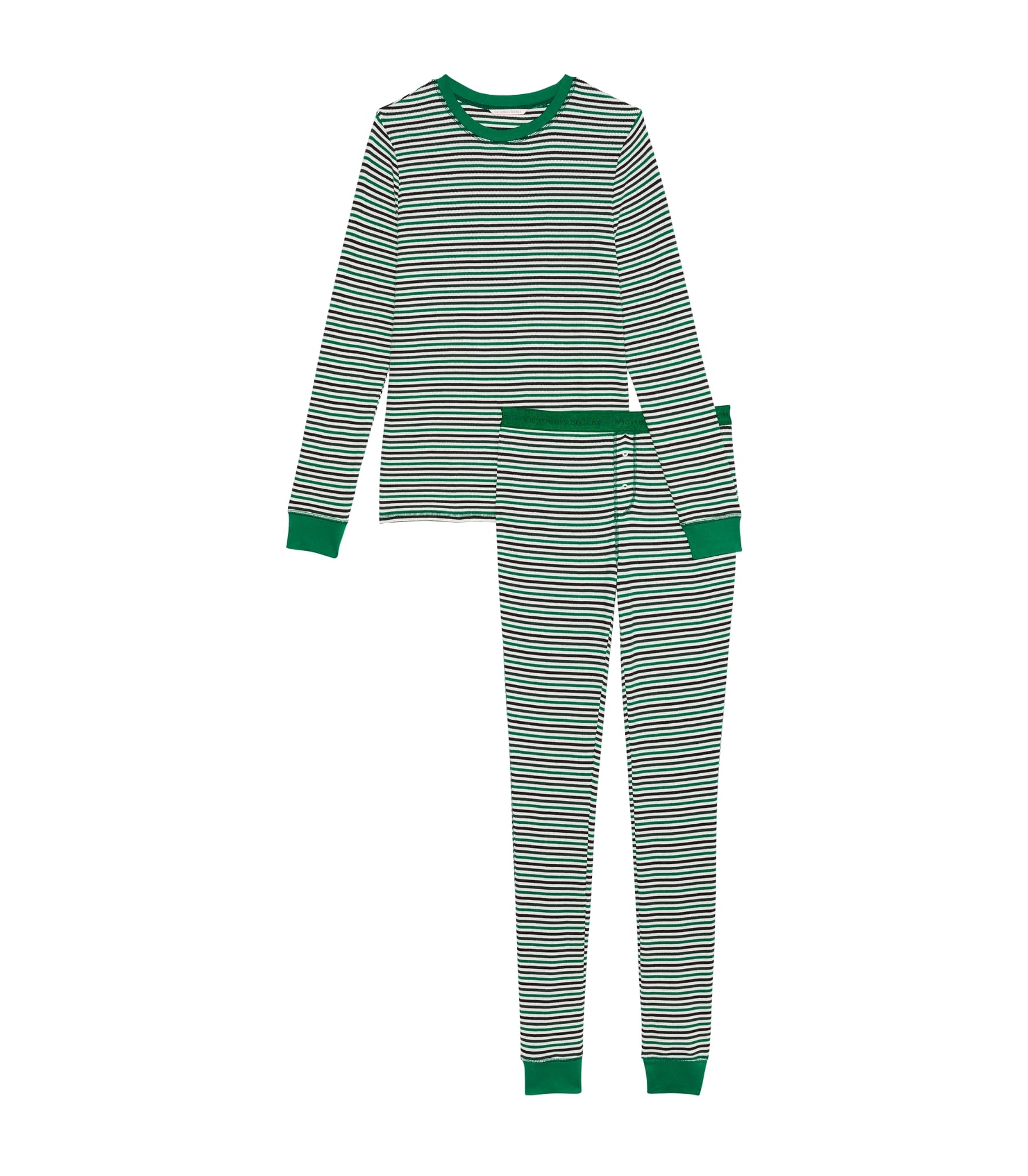 Foto 2 pulgar | Conjunto De Pijama Victoria's Secret Thermal Para Mujer Pine Stripe - Venta Internacional.