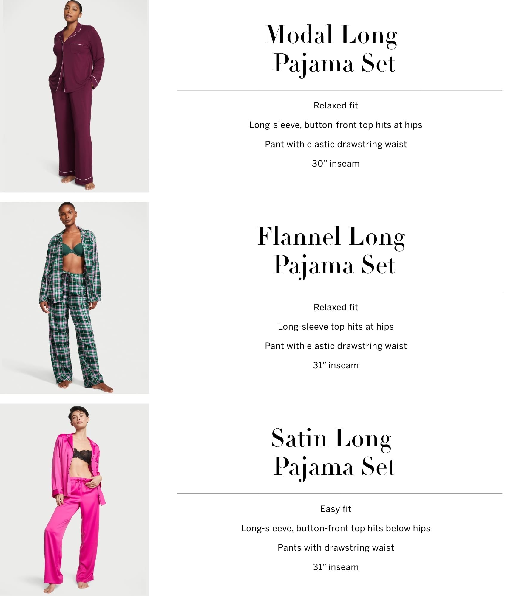 Foto 5 | Conjunto De Pijama Victoria's Secret Modal De Manga Larga Para Mujer - Venta Internacional.