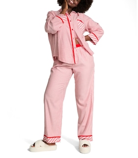 Foto 1 | Conjunto de Pijama Victoria's Secret de Franela Rosa para Mujer - Venta Internacional