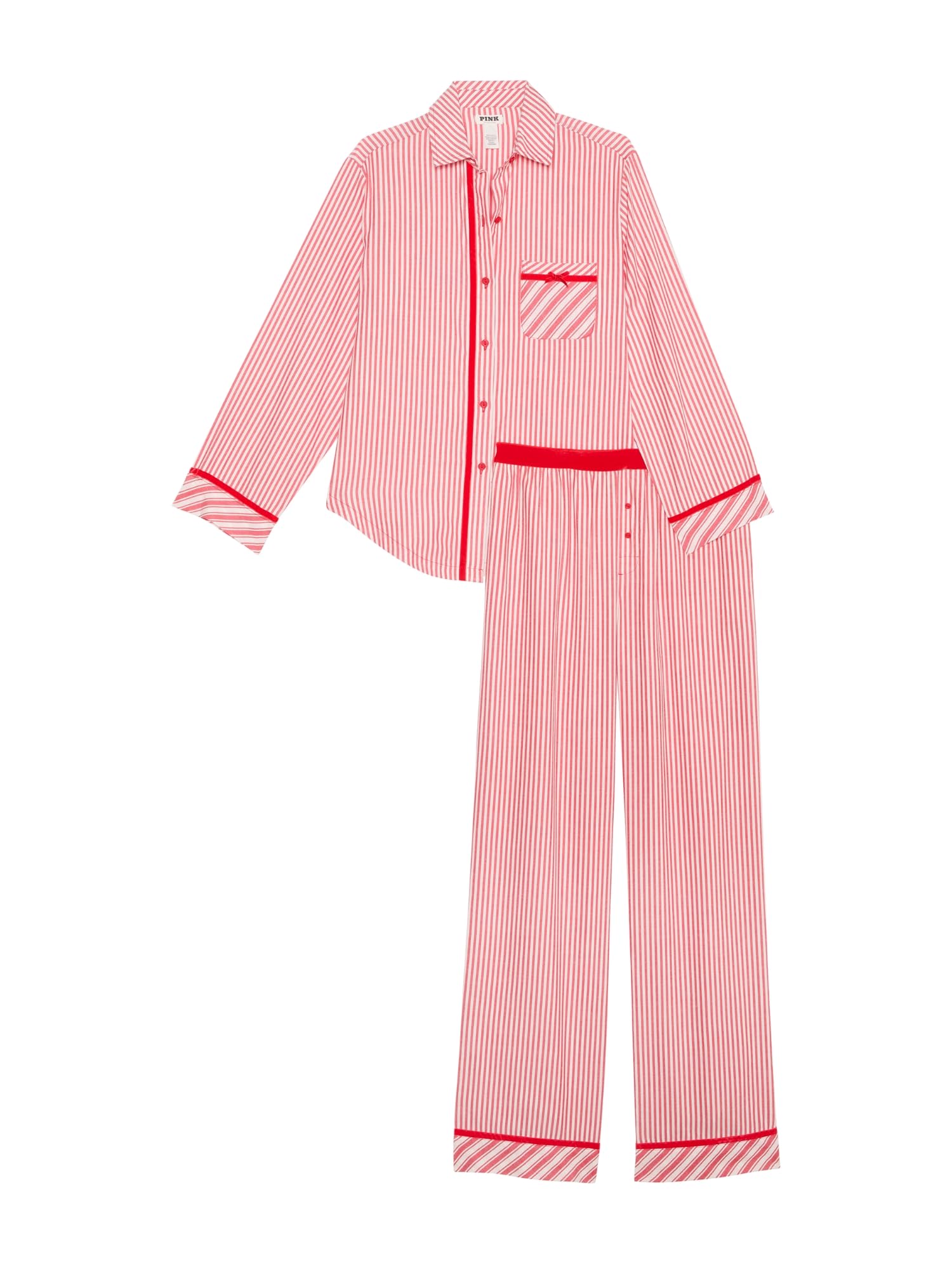 Foto 4 pulgar | Conjunto de Pijama Victoria's Secret de Franela Rosa para Mujer - Venta Internacional