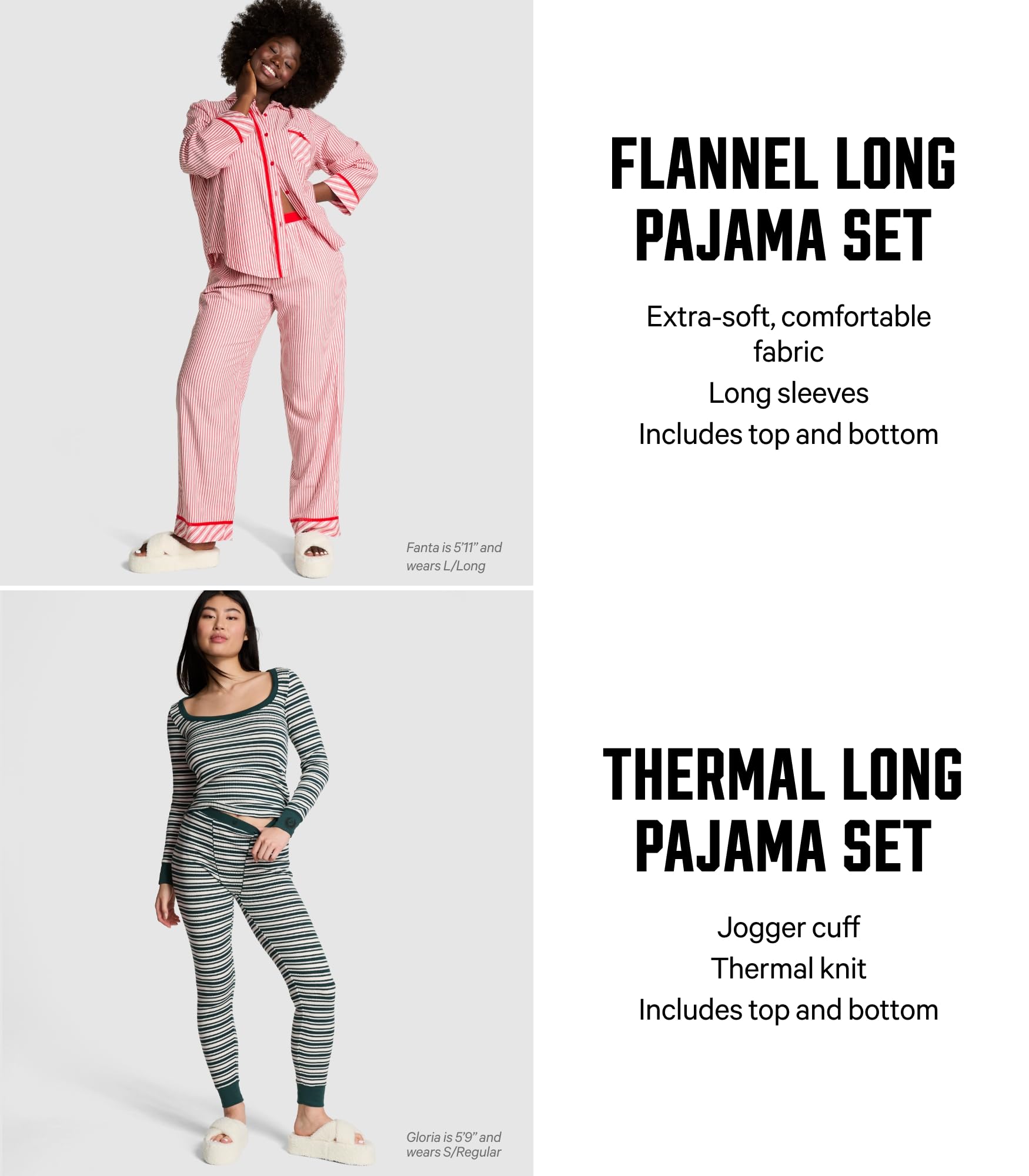 Foto 5 | Conjunto de Pijama Victoria's Secret de Franela Rosa para Mujer - Venta Internacional