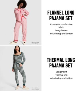 Foto 5 | Conjunto de Pijama Victoria's Secret de Franela Rosa para Mujer - Venta Internacional
