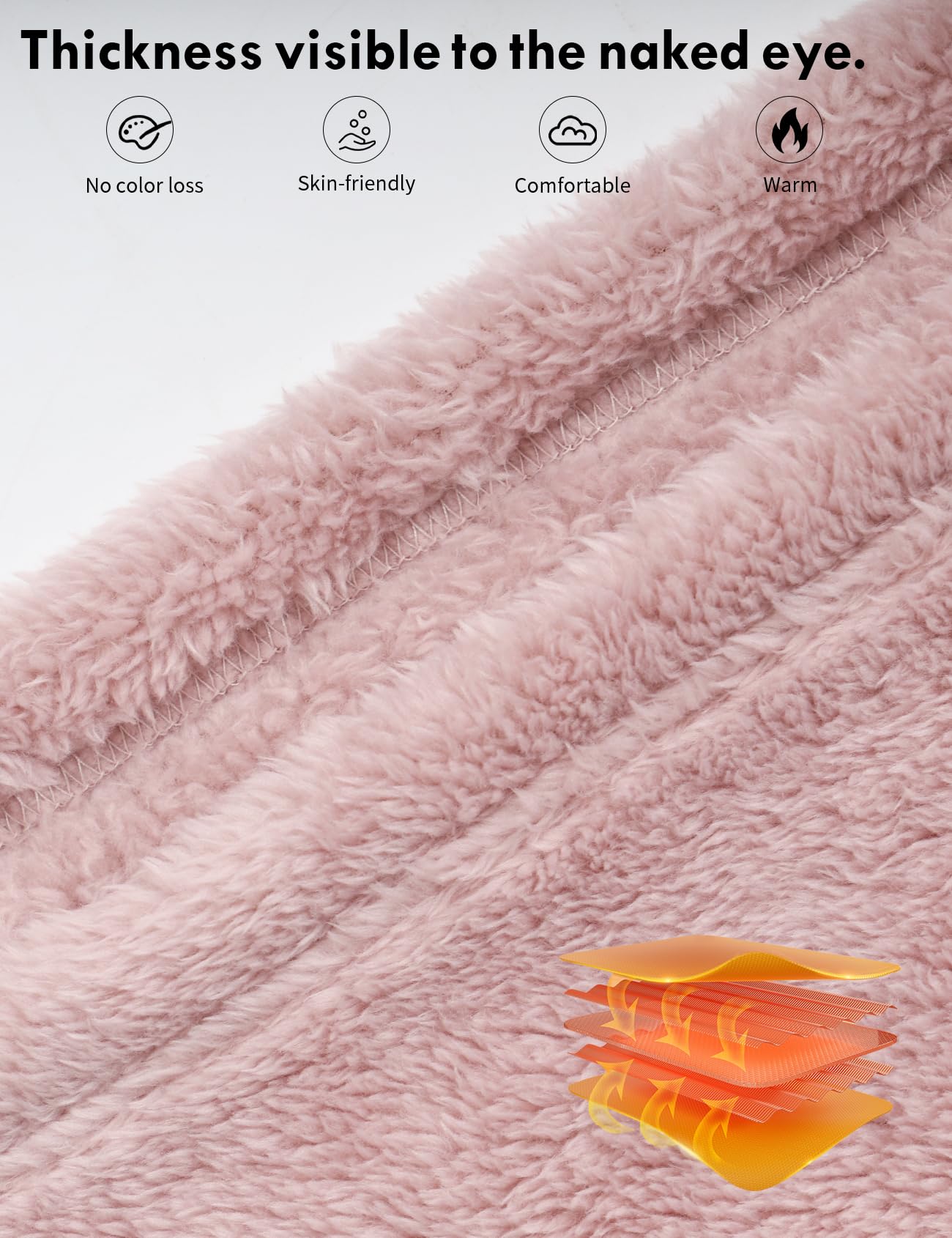 Foto 4 pulgar | Conjunto De Pijama Gihuo Para Mujer, De Forro Polar, Color Rosa Esponjoso - Venta Internacional.