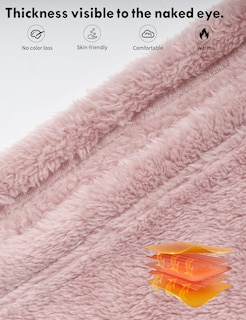Foto 3 | Conjunto De Pijama Gihuo Para Mujer, De Forro Polar, Color Rosa Esponjoso - Venta Internacional.