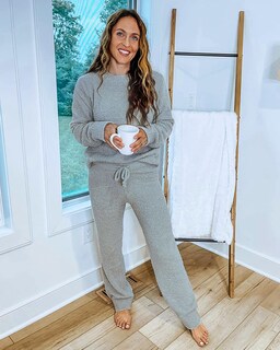 Foto 4 | Pijama Luvamia para Mujer Polar Tejido Gris - Venta Internacional