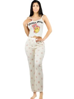 Foto 1 | Conjunto Pijama Mujer Blusa Y Pantalón Dama Pij-089 Diseño 2 Piyama Pyjama