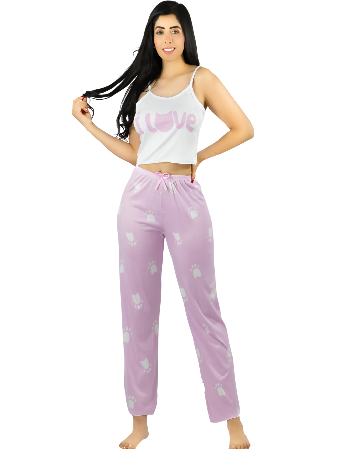 Foto 2 pulgar | Conjunto Pijama Mujer Blusa Y Pantalón Dama Pij-089 Diseño 7 Piyama Pyjama