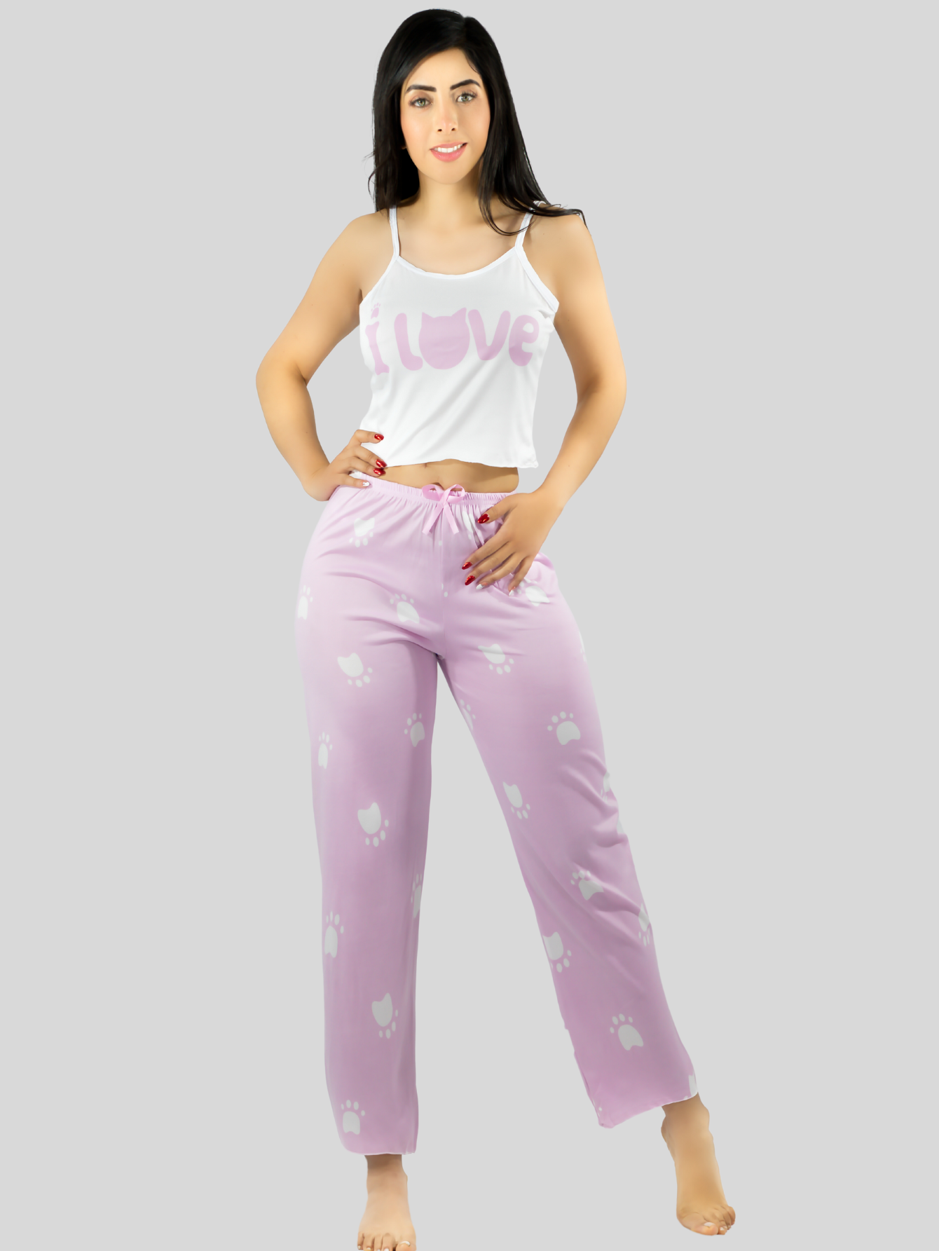 Foto 3 pulgar | Conjunto Pijama Mujer Blusa Y Pantalón Dama Pij-089 Diseño 7 Piyama Pyjama