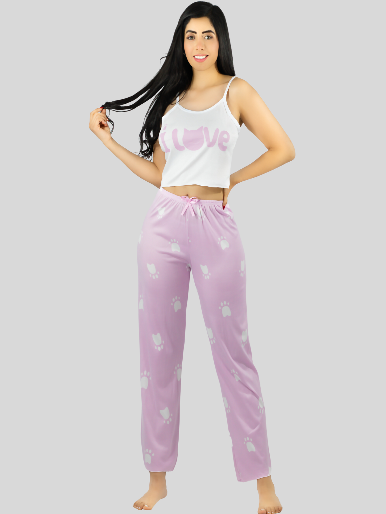 Foto 8 pulgar | Conjunto Pijama Mujer Blusa Y Pantalón Dama Pij-089 Diseño 7 Piyama Pyjama