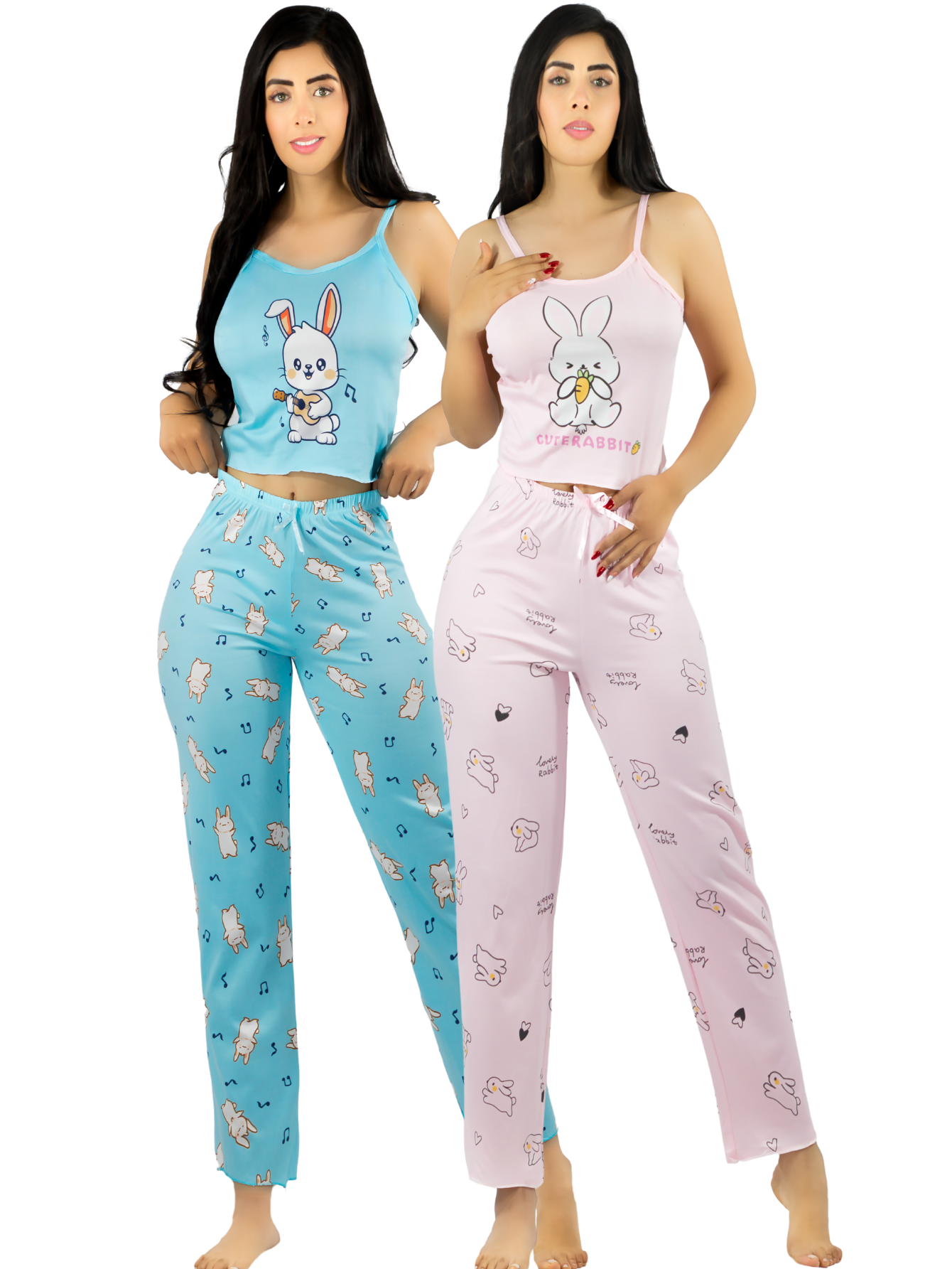 Foto 2 pulgar | Set De 2 Conjunto Pijama Mujer Blusa Y Pantalón Dama Pij-086-px2 Variedad De Diseños Piyama Pyjama