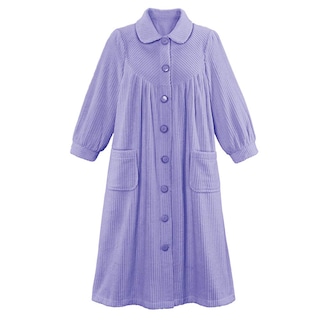 Foto 1 | Forro Polar De Felpa Robe Collections Etc Con Botones En La Parte Delantera, Color Lavanda - Venta Internacional.