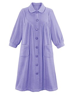Foto 3 | Forro Polar De Felpa Robe Collections Etc Con Botones En La Parte Delantera, Color Lavanda - Venta Internacional.