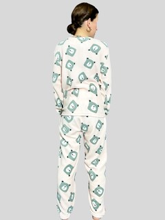 Foto 5 | Set de 2 Pijamas Afelpadas Polar Pantalón PIJ-035-2 Variedad de Diseño para Mujer