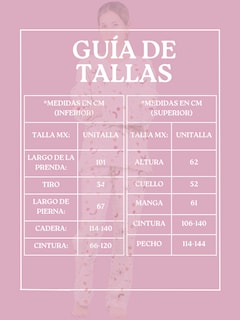 Foto 6 | Conjuntos de Pijamas Unitalla para Mujer