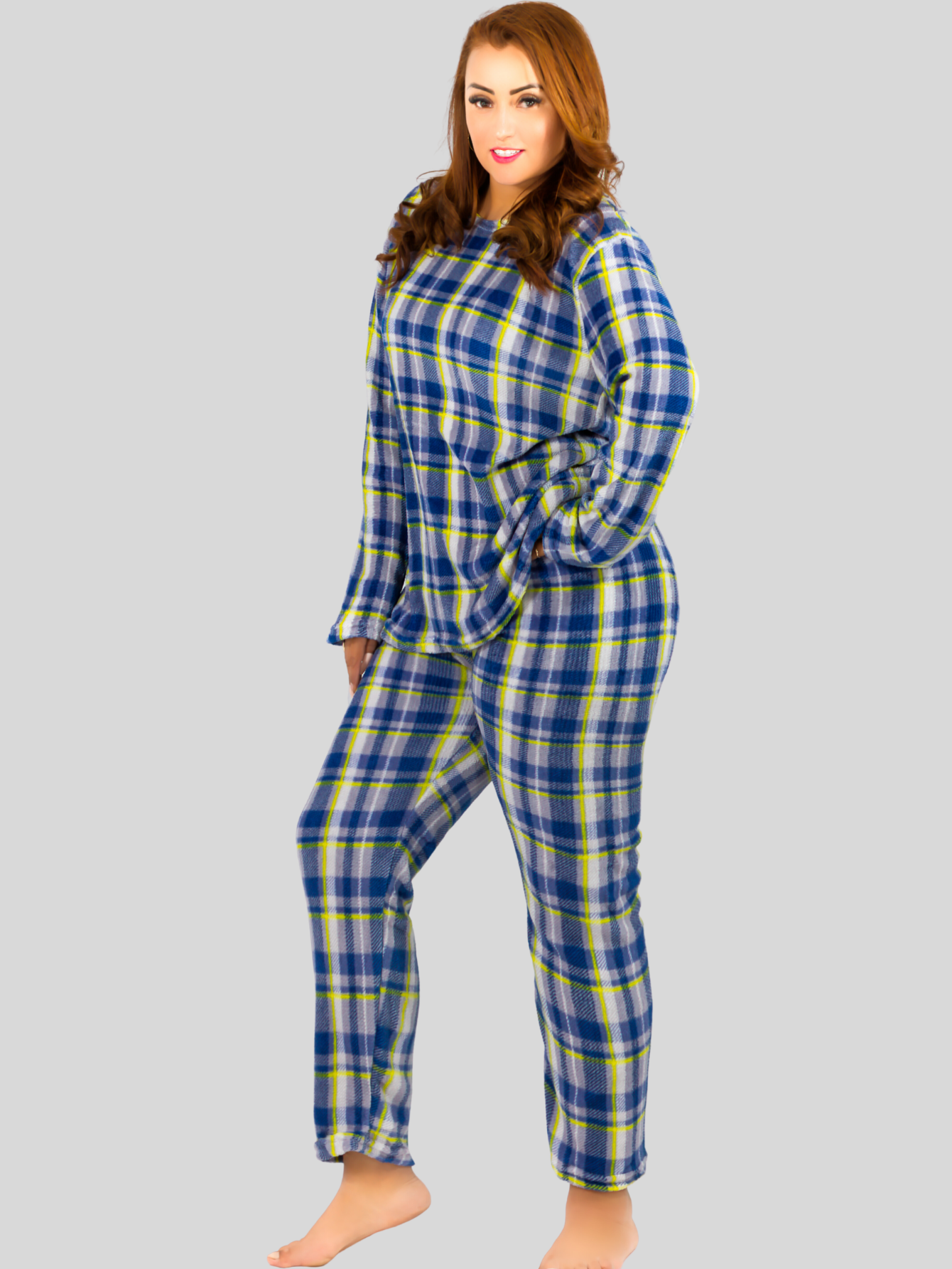 Foto 3 pulgar | Set de 2 Pijamas Afelpadas Polar Pantalón PIJ-055-2 Variedad de Diseño para Mujer