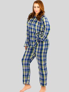 Foto 2 | Set de 2 Pijamas Afelpadas Polar Pantalón PIJ-055-2 Variedad de Diseño para Mujer