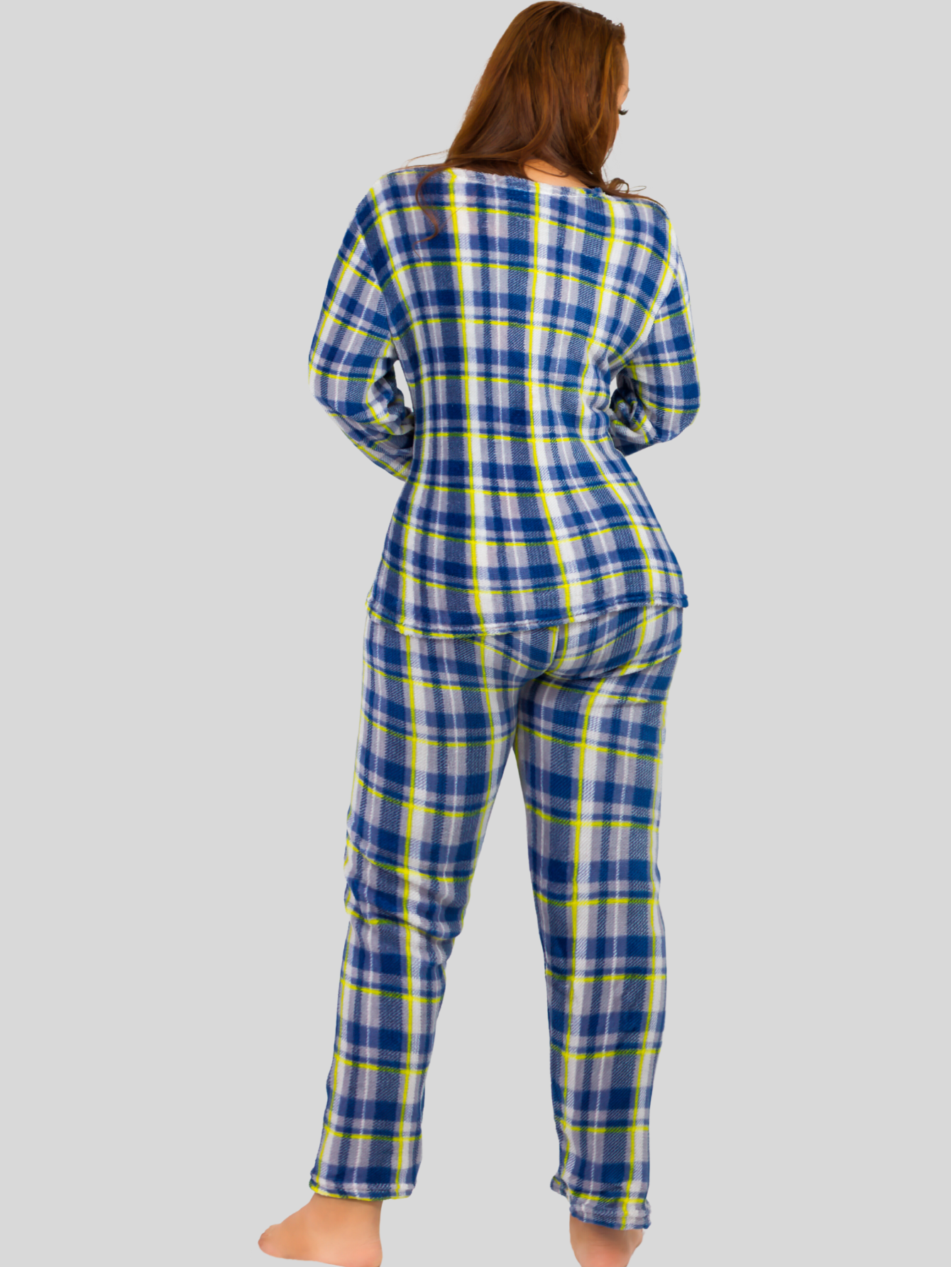 Foto 4 pulgar | Set de 2 Pijamas Afelpadas Polar Pantalón PIJ-055-2 Variedad de Diseño para Mujer