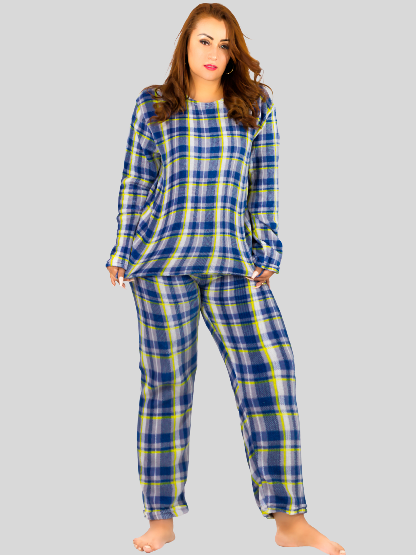 Foto 5 pulgar | Set de 2 Pijamas Afelpadas Polar Pantalón PIJ-055-2 Variedad de Diseño para Mujer