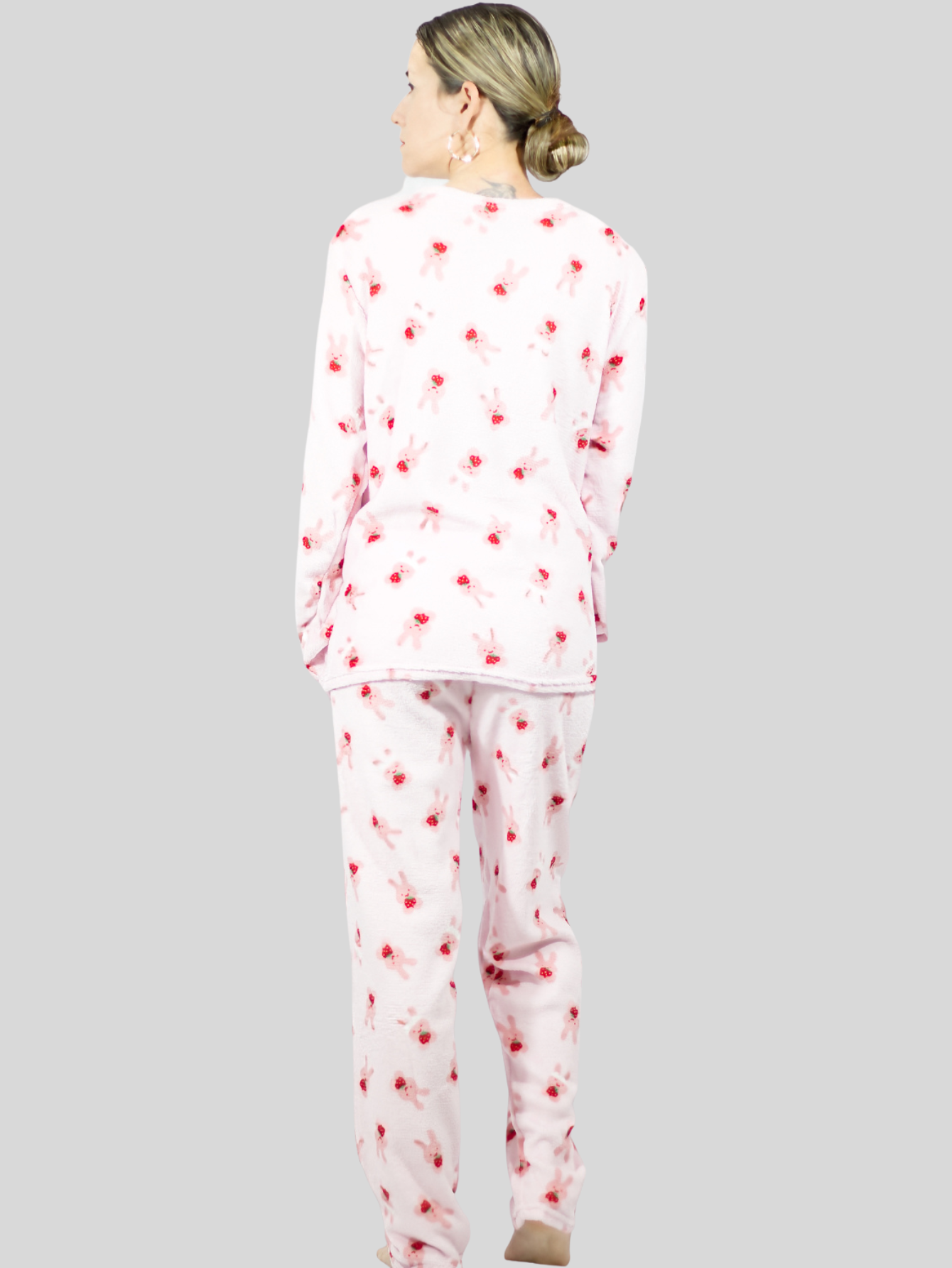 Foto 6 pulgar | Set de 2 Pijamas Afelpadas Polar Pantalón PIJ-035-2 Variedad de Diseño para Mujer