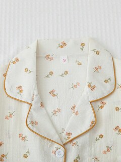 Foto 3 | Conjunto de Pijama Sweetyrocks de Poliéster Floral Albaricoque para Mujer - Venta Internacional