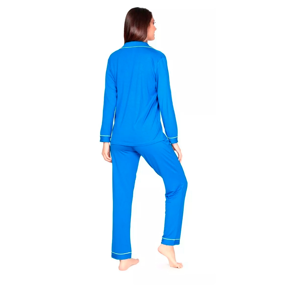 Foto 5 pulgar | Pijama con Pantalón y  Camiseta Manga Larga WHISPERS Azul