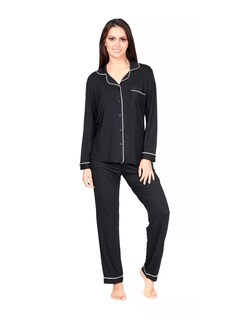 Foto 1 | Conjunto de Pijama Whispers Negro para Mujer