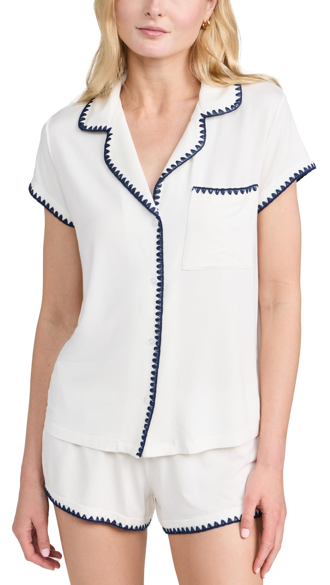 Foto 1 | Conjunto De Pijama Eberjey Frida The Whip Stitch Short Para Mujer - Venta Internacional.
