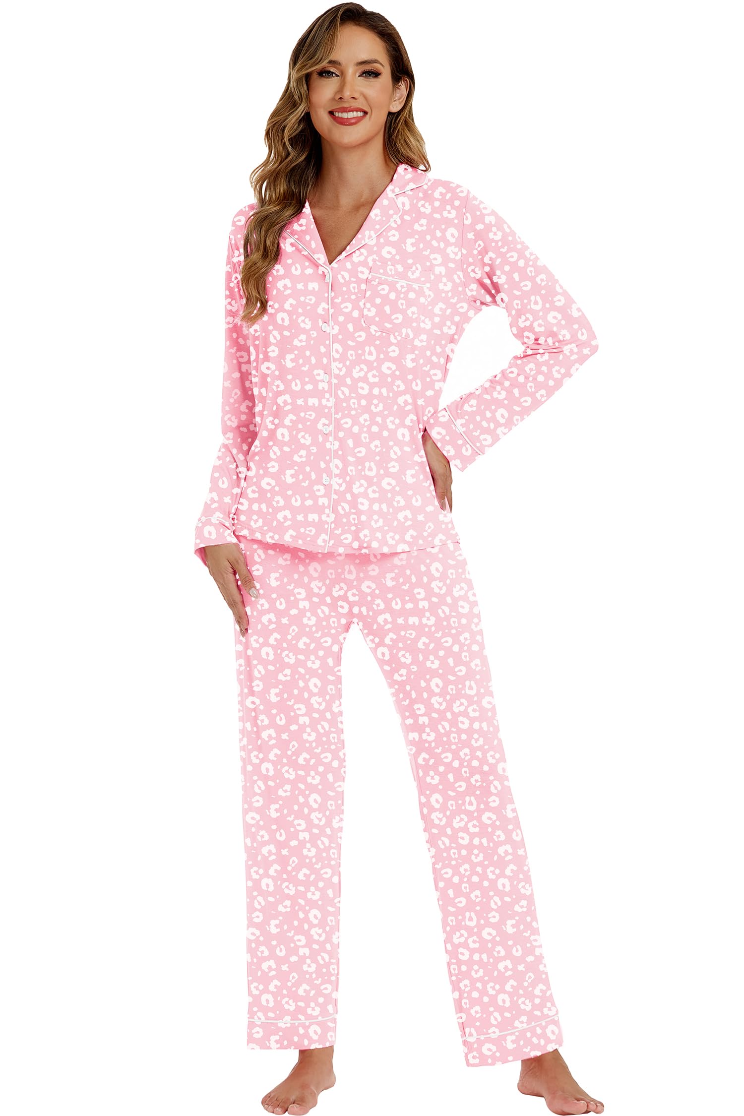 Foto 5 pulgar | Pijama Lubot para Mujer Viscosa Bambú Rosa - Venta Internacional