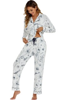 Foto 5 | Conjunto de Pijama Lubot para Mujer Pijama de Viscosa de Bambú 2 Piezas - Venta Internacional
