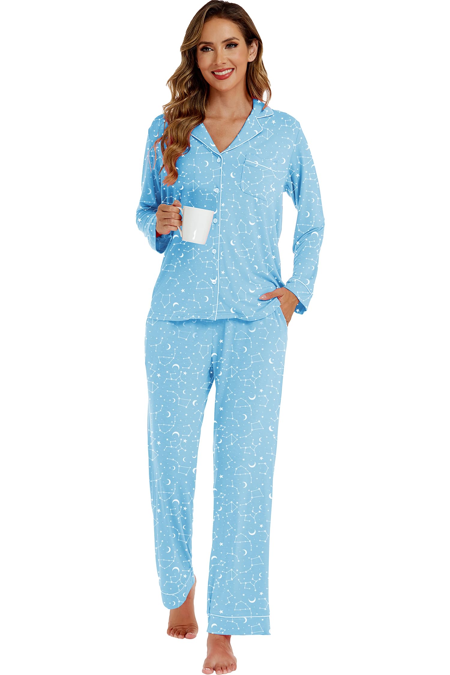Foto 4 pulgar | Pijama Lubot para Mujer Viscosa Bambú Star Moon - Venta Internacional