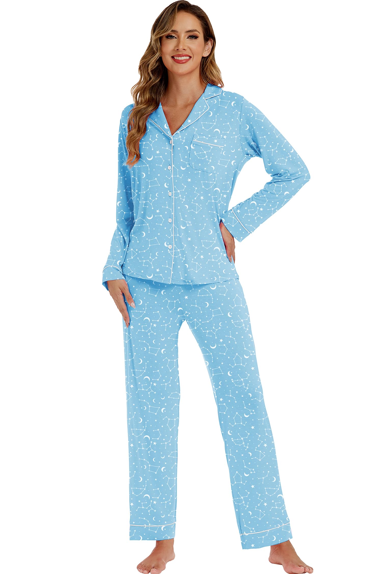 Foto 5 pulgar | Pijama Lubot para Mujer Viscosa Bambú Star Moon - Venta Internacional