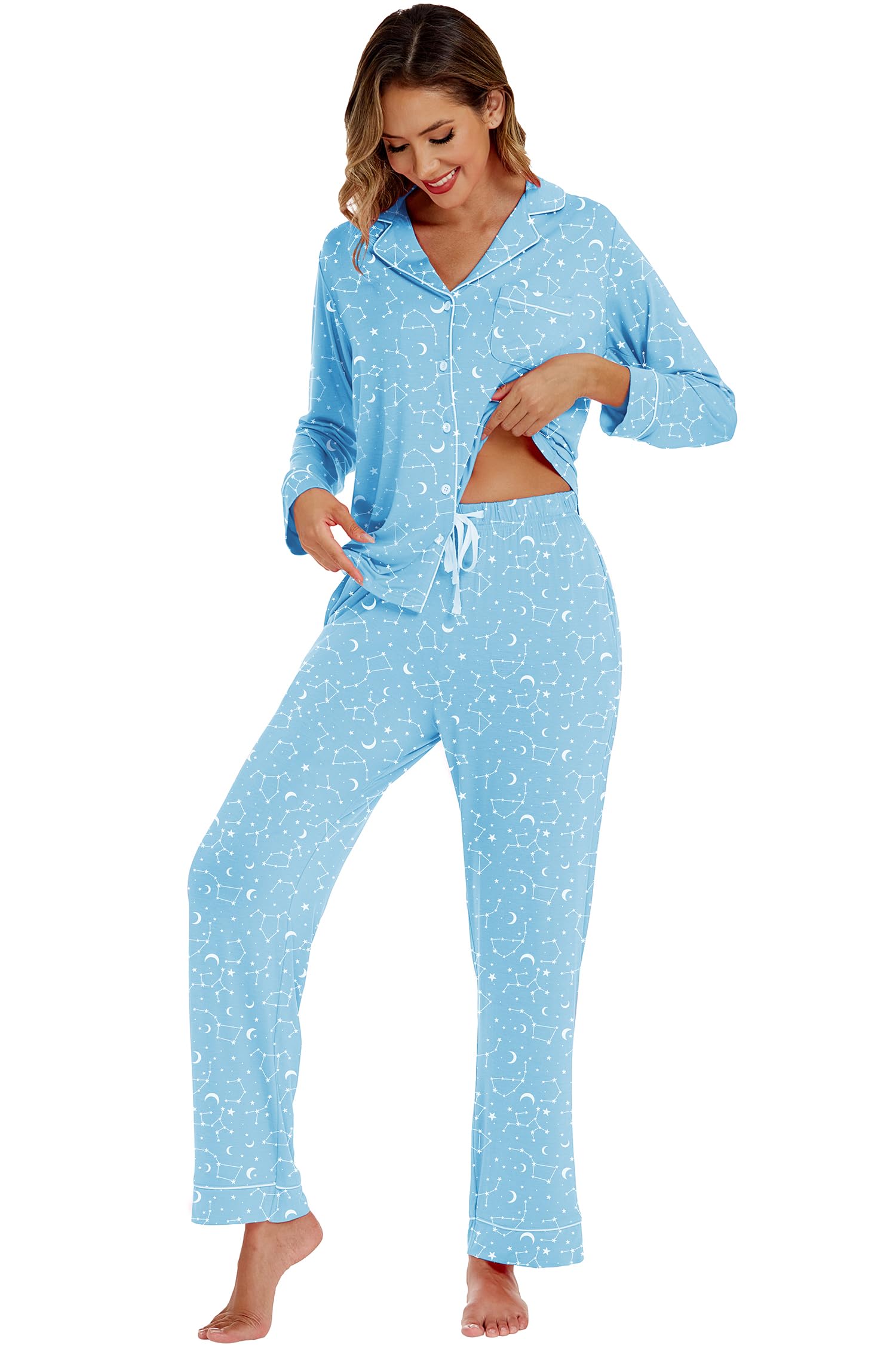 Foto 6 pulgar | Pijama Lubot para Mujer Viscosa Bambú Star Moon - Venta Internacional