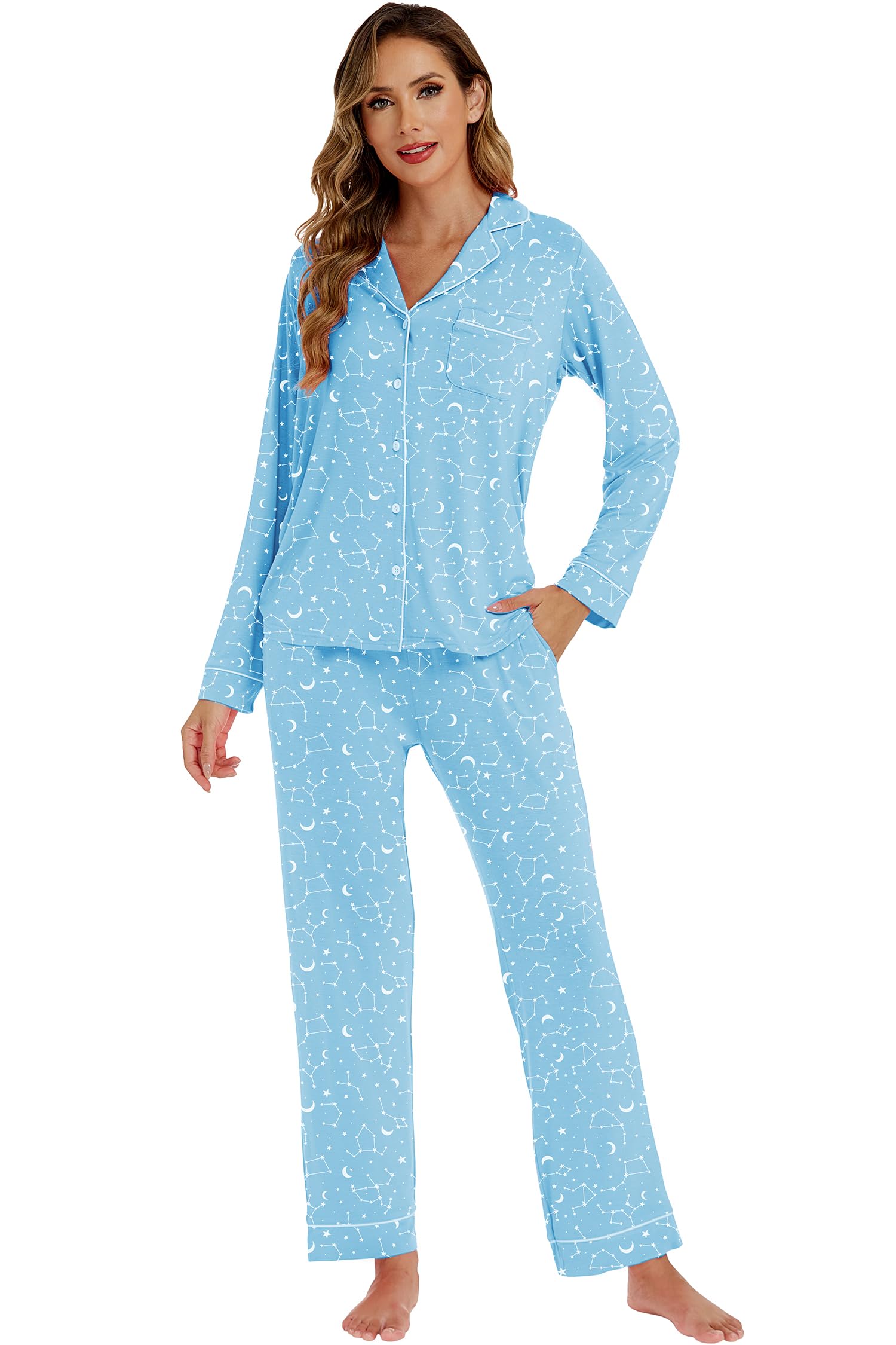 Foto 8 pulgar | Pijama Lubot para Mujer Viscosa Bambú Star Moon - Venta Internacional