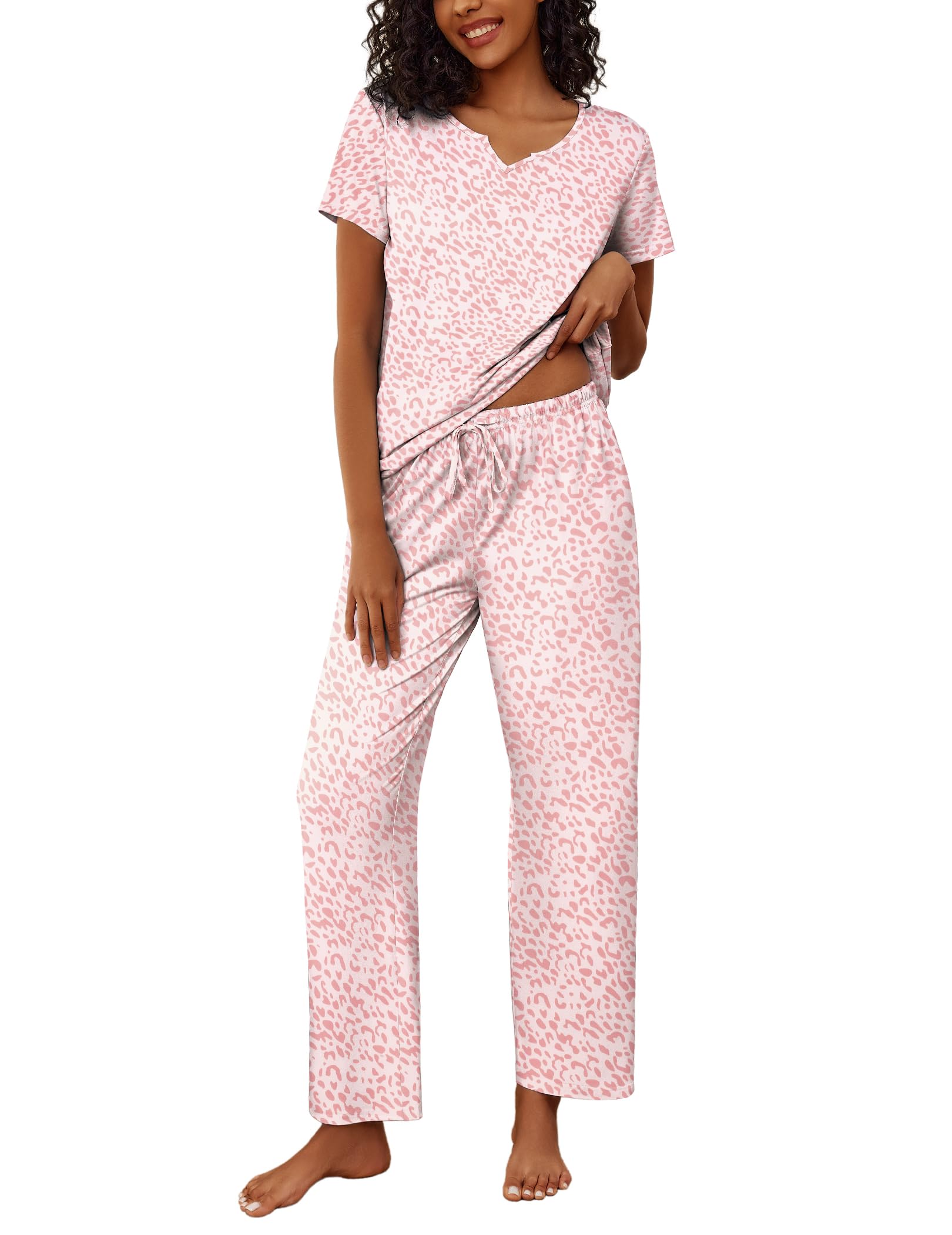 Conjunto De Pijama Ekouaer, Pantalones Largos De Manga Corta Para Mujer - Venta Internacional.
